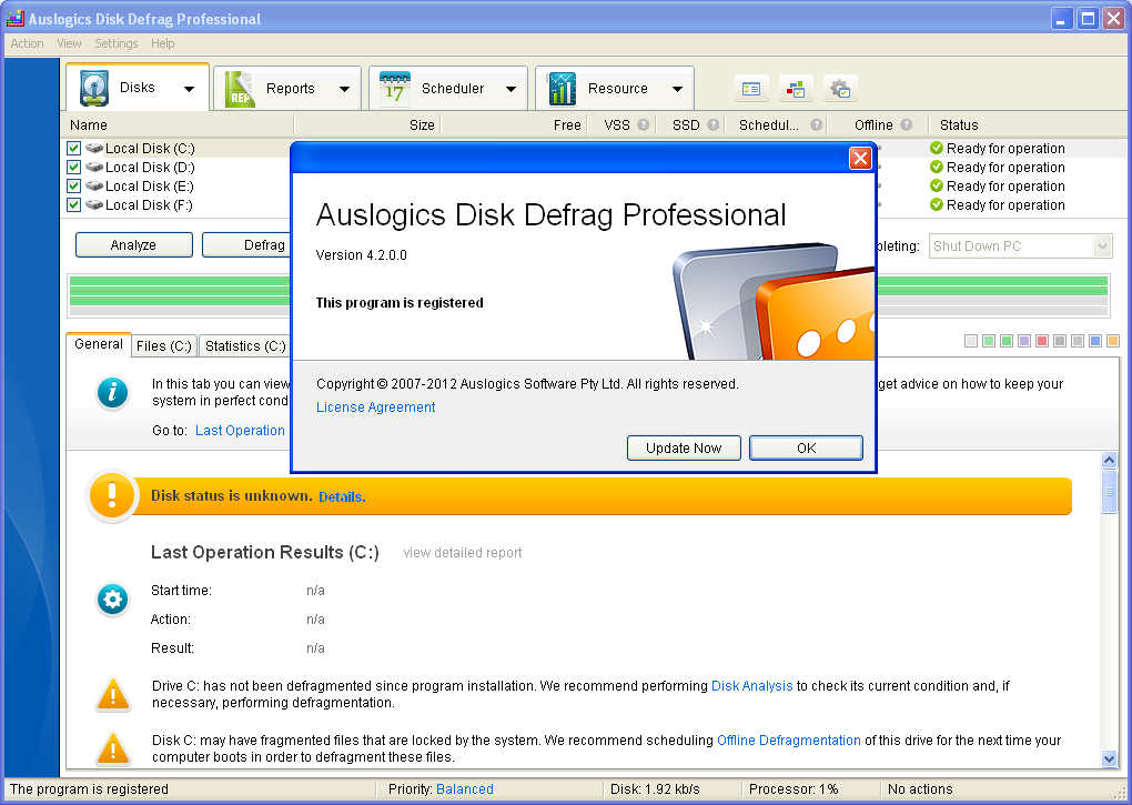 Auslogics Disk Defrag 4.2.0.0      